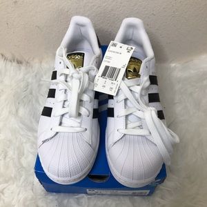 Adidas original superstar w Womens 7.5 black white